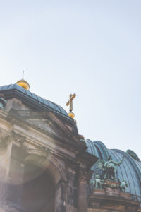 The golden cross on the Berlin Cathedral at the Liebknecht bridge. The golden cross on the Berlin Cathedral at the Liebknecht bridge.